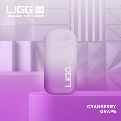 Ligg Pro (Dispo) (5500Puff)(14mL)  -  Qty per pack 10 Cranberry Grape 50mg