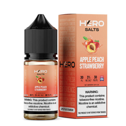 Hero (LIQ Salt)(30mL)  -  Qty per pack 1 Apple Peach Strawberry 30mg