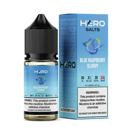 Hero (LIQ Salt)(30mL)  -  Qty per pack 1 Blue Raspberry Slushy 30mg