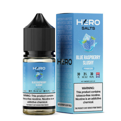 Hero (LIQ Salt)(30mL)  -  Qty per pack 1 Blue Raspberry Slushy Freeze 30mg