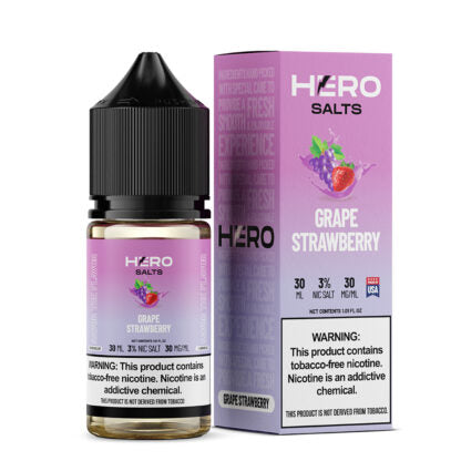 Hero (LIQ Salt)(30mL)  -  Qty per pack 1 Grape Strawberry 30mg