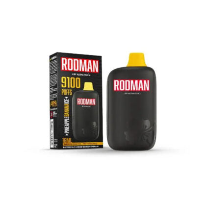 Aloha Sun Rodman (Dispo) (9100Puff)(16mL)  -  Qty per pack 10 Pineapple Banana Ice 50mg