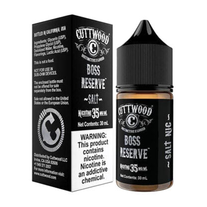 Cuttwood (LIQ Salt)(30mL)  -  Qty per pack 1 Boss Reserve 35mg