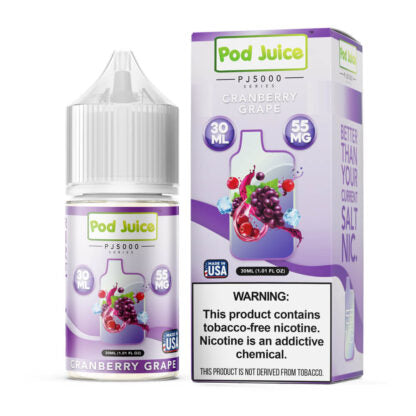 Pod Juice (LIQ Salt)(30mL) TFN PJ5000  -  Qty per pack 1 Cranberry Grape 35mg