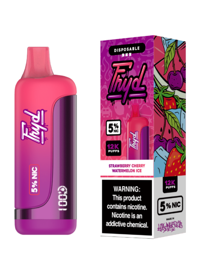 FRYD (Dispo) (12000Puff)(17mL)  -  Qty per pack 5 Strawberry Cherry Watermelon Ice 50mg