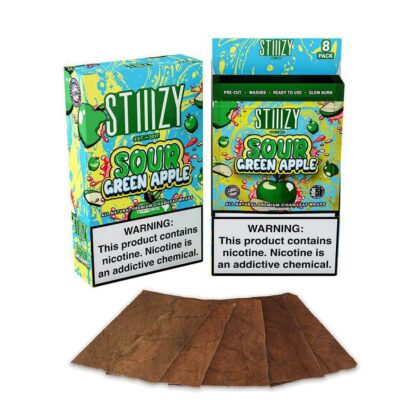 STIIIZY (DSPLY 8pc)(Wraps)(6-Pack) Premium  -  Qty per pack 1 Sour Green Apple (SAS)