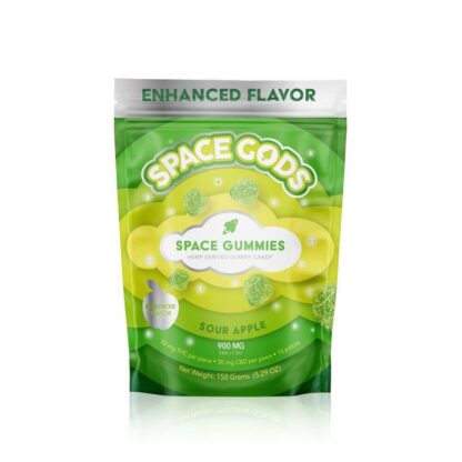 Space Gods (Delta)(Gummies)(900mg 15ct Pouch) Mega Dose  -  Qty per pack 1 Sour Apple