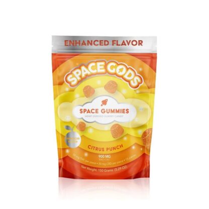 Space Gods (Delta)(Gummies)(900mg 15ct Pouch) Mega Dose  -  Qty per pack 1 Citrus Punch