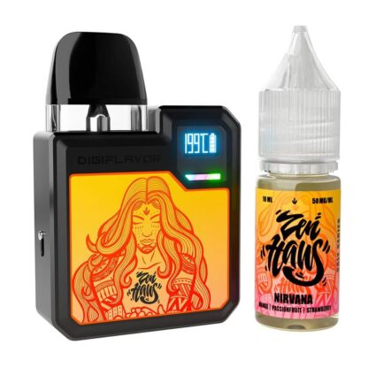 Geekvape (Collab Bundle) Digi-Q (Kit PS) + Daddy's Vapor (LIQ Salt)(10mL)  -  Qty per pack 1 Color: Black - Flavor: Nirvana 50mg