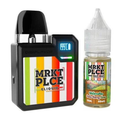 Geekvape (Collab Bundle) Digi-Q (Kit PS) + Daddy's Vapor (LIQ Salt)(10mL)  -  Qty per pack 1 Color: Black - Flavor: Watermelon Hula Berry Lime 48mg