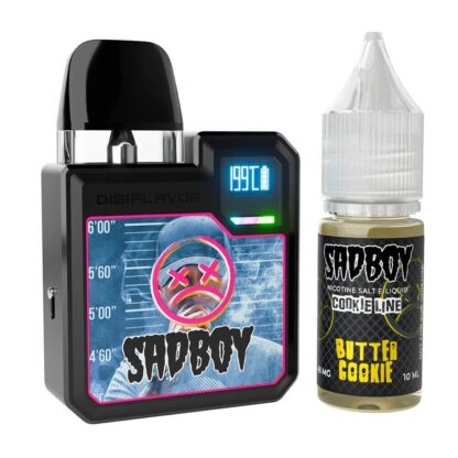 Geekvape (Collab Bundle) Digi-Q (Kit PS) + Daddy's Vapor (LIQ Salt)(10mL)  -  Qty per pack 1 Color: Black - Flavor: Butter Cookie 48mg