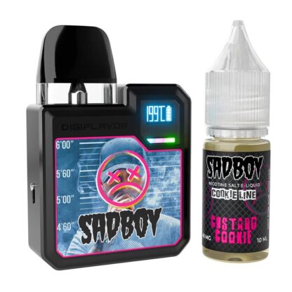 Geekvape (Collab Bundle) Digi-Q (Kit PS) + Daddy's Vapor (LIQ Salt)(10mL)  -  Qty per pack 1 Color: Black - Flavor: Custard Cookie 48mg