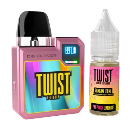 Geekvape (Collab Bundle) Digi-Q (Kit PS) + Daddy's Vapor (LIQ Salt)(10mL)  -  Qty per pack 1 Color: Pink - Flavor: Pink Punch Lemonade 50mg