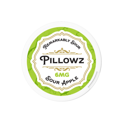 Pillowz TFN (DSPLY 5pc)(Nic Pouch)(20ct Can)(SAS)  -  Qty per pack 1 Sour Apple 06mg