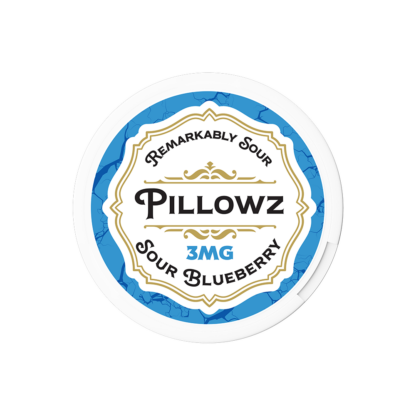 Pillowz TFN (DSPLY 5pc)(Nic Pouch)(20ct Can)(SAS)  -  Qty per pack 1 Sour Blueberry 03mg