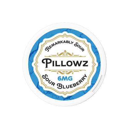 Pillowz TFN (DSPLY 5pc)(Nic Pouch)(20ct Can)(SAS)  -  Qty per pack 1 Sour Blueberry 06mg