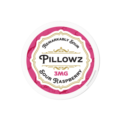 Pillowz TFN (DSPLY 5pc)(Nic Pouch)(20ct Can)(SAS)  -  Qty per pack 1 Sour Raspberry 03mg