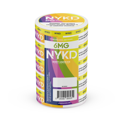 NYKD Pouches (DSPLY 5pc)(Nic Pouch)(20ct Can)  -  Qty per pack 1 Berry Lemon Ice 06mg (SAS)