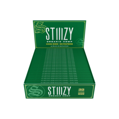 STIIIZY (DSPLY 24pc)(Wraps)(33-Sheet) Rolling Papers Premium King Size  -  Qty per pack 1 Organic Hemp Unflavored (SAS)