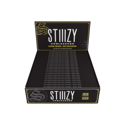 STIIIZY (DSPLY 24pc)(Wraps)(33-Sheet) Rolling Papers Premium King Size  -  Qty per pack 1 Unbleached Unflavored (SAS)