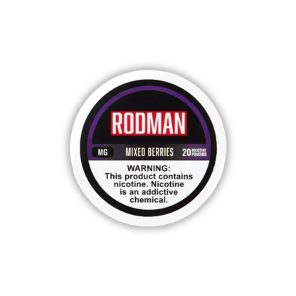 Rodman (DSPLY 5pc)(Nic Pouch)(20ct Can)  -  Qty per pack 1 Mixed Berries (SAS) 06mg