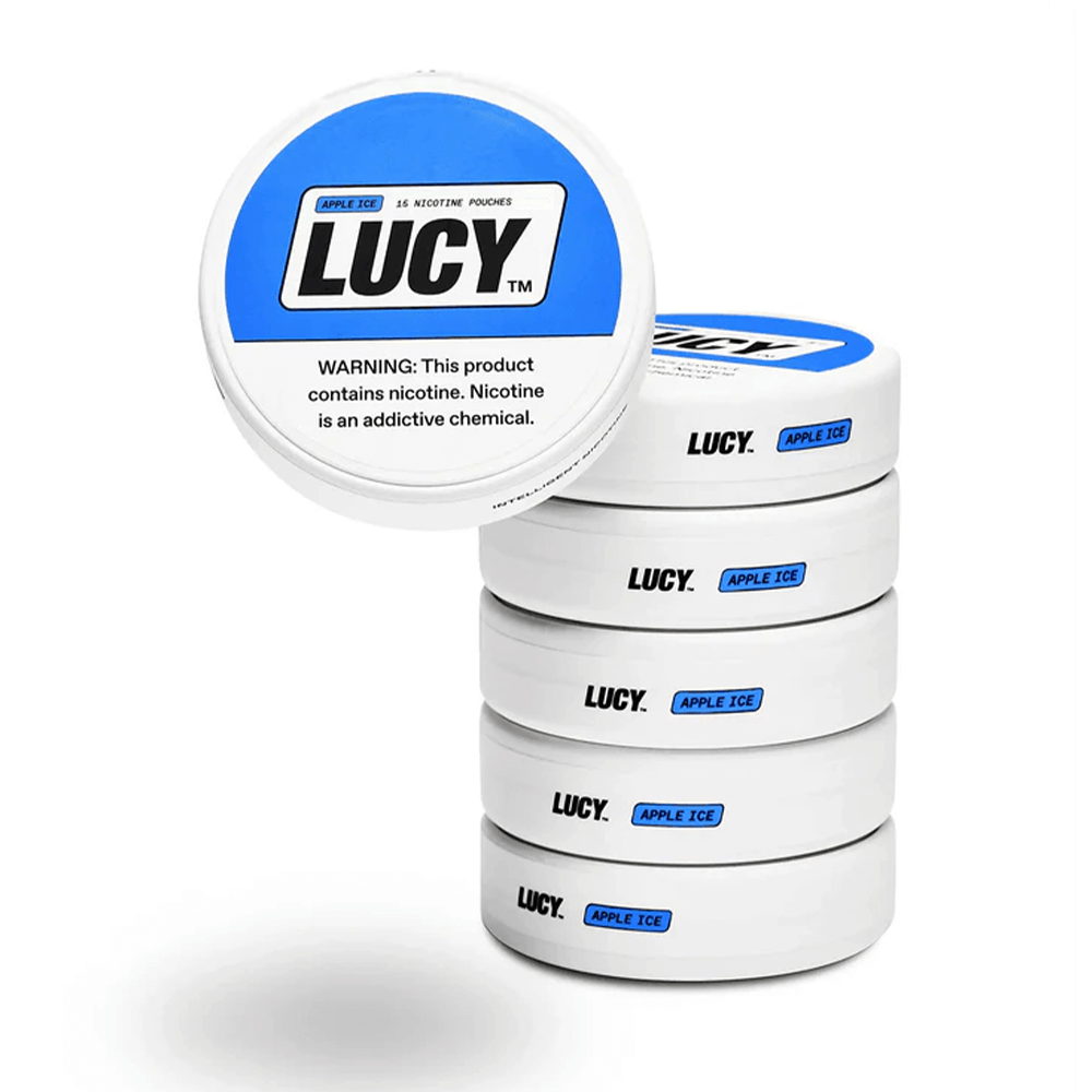 Lucy (DSPLY 5pc)(Nic Pouch)(15ct Can)  -  Qty per pack 5 Apple Ice 12mg (SAS)
