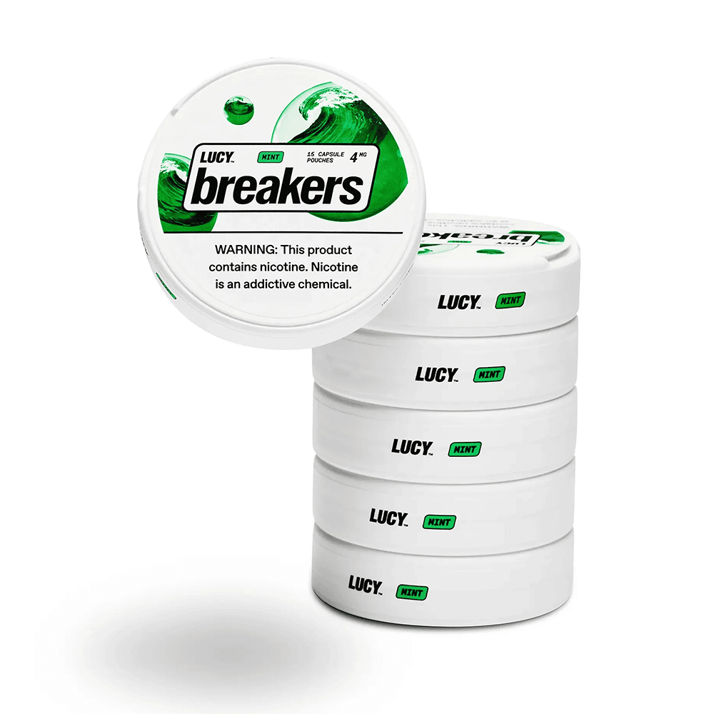 Lucy Breakers (DSPLY 5pc)(Nic Capsule Pouch)(15ct Can)  -  Qty per pack 5 Mint 08mg (SAS)