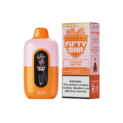 Fifty Bar 20K (Dispo) (20000Puff)(16mL) Hidden Hills Edt  -  Qty per pack 5 Hawaiian Nectar 50mg