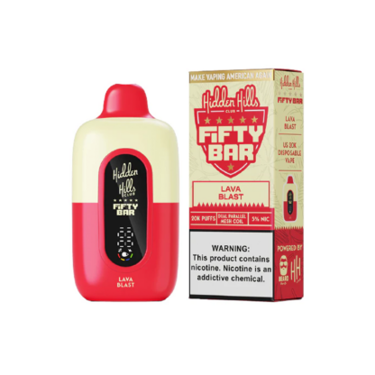 Fifty Bar 20K (Dispo) (20000Puff)(16mL) Hidden Hills Edt  -  Qty per pack 5 Lava Blast 50mg