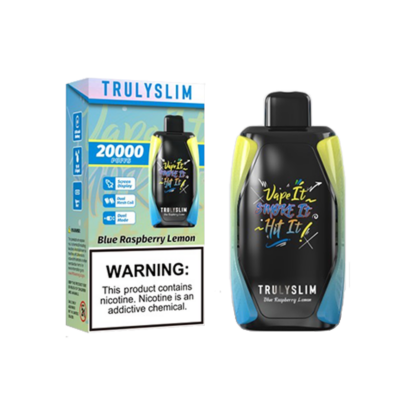 Truly Bar Trulyslim 20K (Dispo) (20000Puff)(18mL)  -  Qty per pack 5 Blue Raspberry Lemon 50mg