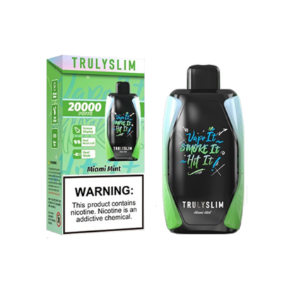 Truly Bar Trulyslim 20K (Dispo) (20000Puff)(18mL)  -  Qty per pack 5 Miami Mint 50mg