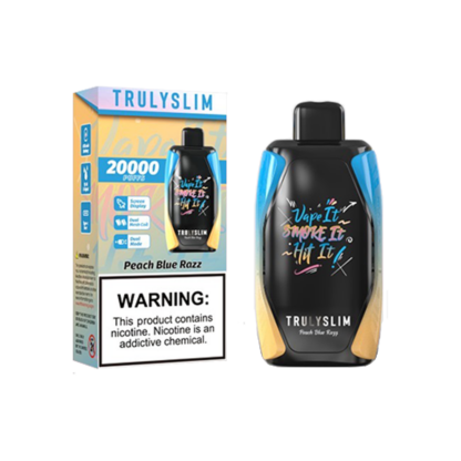 Truly Bar Trulyslim 20K (Dispo) (20000Puff)(18mL)  -  Qty per pack 5 Peach Blue Razz 50mg