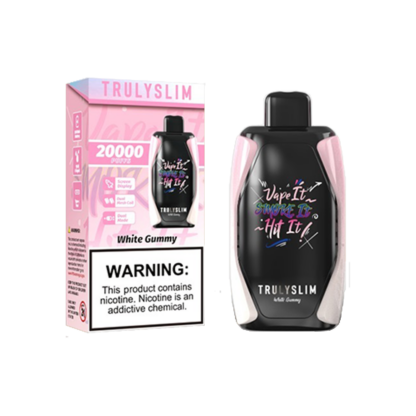 Truly Bar Trulyslim 20K (Dispo) (20000Puff)(18mL)  -  Qty per pack 5 White Gummy 50mg