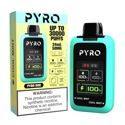 Pyro Duo (Dispo) (30000Puff)(24mL)  -  Qty per pack 5 Cool Mint 50mg