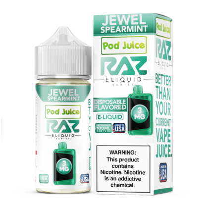 Pod Juice x RAZ (LIQ FB)(100mL) TFN  -  Qty per pack 1 Jewel Spearmint 00mg