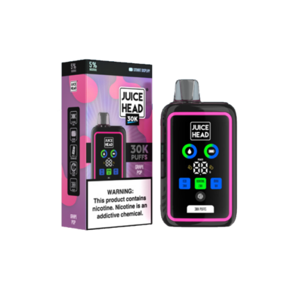 Juice Head 30K (Dispo) (30000Puff)(24mL)  -  Qty per pack 5 Grape Pop 50mg