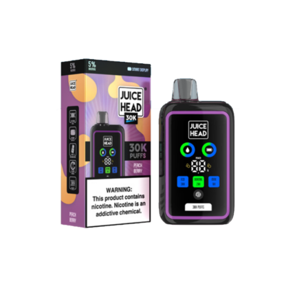 Juice Head 30K (Dispo) (30000Puff)(24mL)  -  Qty per pack 5 Peach Berry 50mg