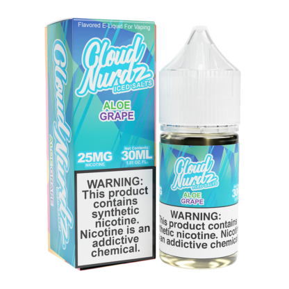 Cloud Nurdz (LIQ Salt)(30mL) TF-Nic  -  Qty per pack 1 Aloe Grape Ice 50mg