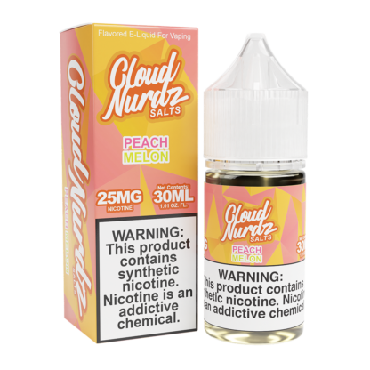 Cloud Nurdz (LIQ Salt)(30mL) TF-Nic  -  Qty per pack 1 Peach Melon 25mg