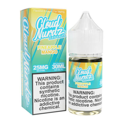 Cloud Nurdz (LIQ Salt)(30mL) TF-Nic  -  Qty per pack 1 Pineapple Mango Ice 25mg