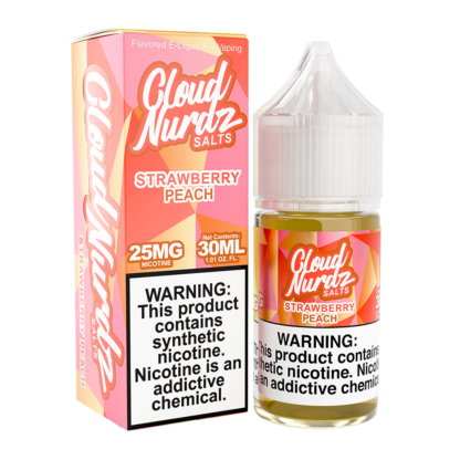 Cloud Nurdz (LIQ Salt)(30mL) TF-Nic  -  Qty per pack 1 Strawberry Peach 25mg