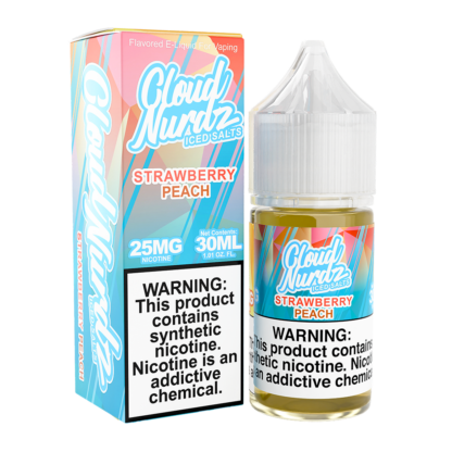 Cloud Nurdz (LIQ Salt)(30mL) TF-Nic  -  Qty per pack 1 Strawberry Peach Ice 50mg