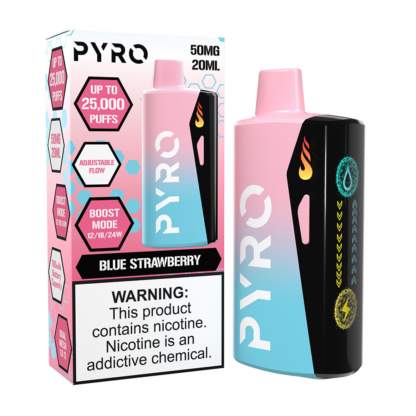 Pyro Boost (Dispo) (25000Puff)(20mL)  -  Qty per pack 5 Blue Strawberry 50mg