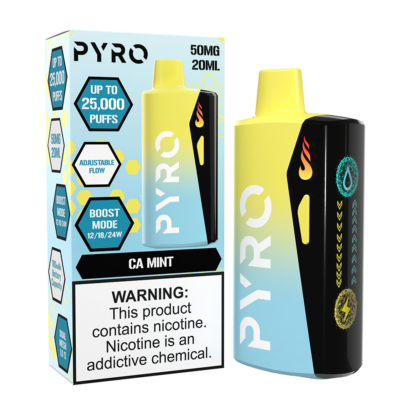 Pyro Boost (Dispo) (25000Puff)(20mL)  -  Qty per pack 5 CA Mint 50mg