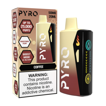 Pyro Boost (Dispo) (25000Puff)(20mL)  -  Qty per pack 5 Coffee 50mg