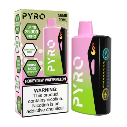 Pyro Boost (Dispo) (25000Puff)(20mL)  -  Qty per pack 5 Honeydew Watermelon 50mg