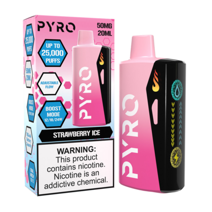 Pyro Boost (Dispo) (25000Puff)(20mL)  -  Qty per pack 5 Strawberry Ice 50mg