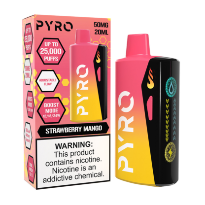 Pyro Boost (Dispo) (25000Puff)(20mL)  -  Qty per pack 5 Strawberry Mango 50mg