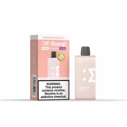 Off Stamp (Dispo Only)(50mg 16000Puff 17mL) SW16000  -  Qty per pack 5 Strawmelon Peach Ice 50mg