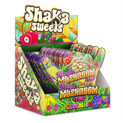 Shaka Sweets (Shroom)(Gummies)(800mg 8ct Pouch) Magic  -  Qty per pack 1 Bomb Pop D9